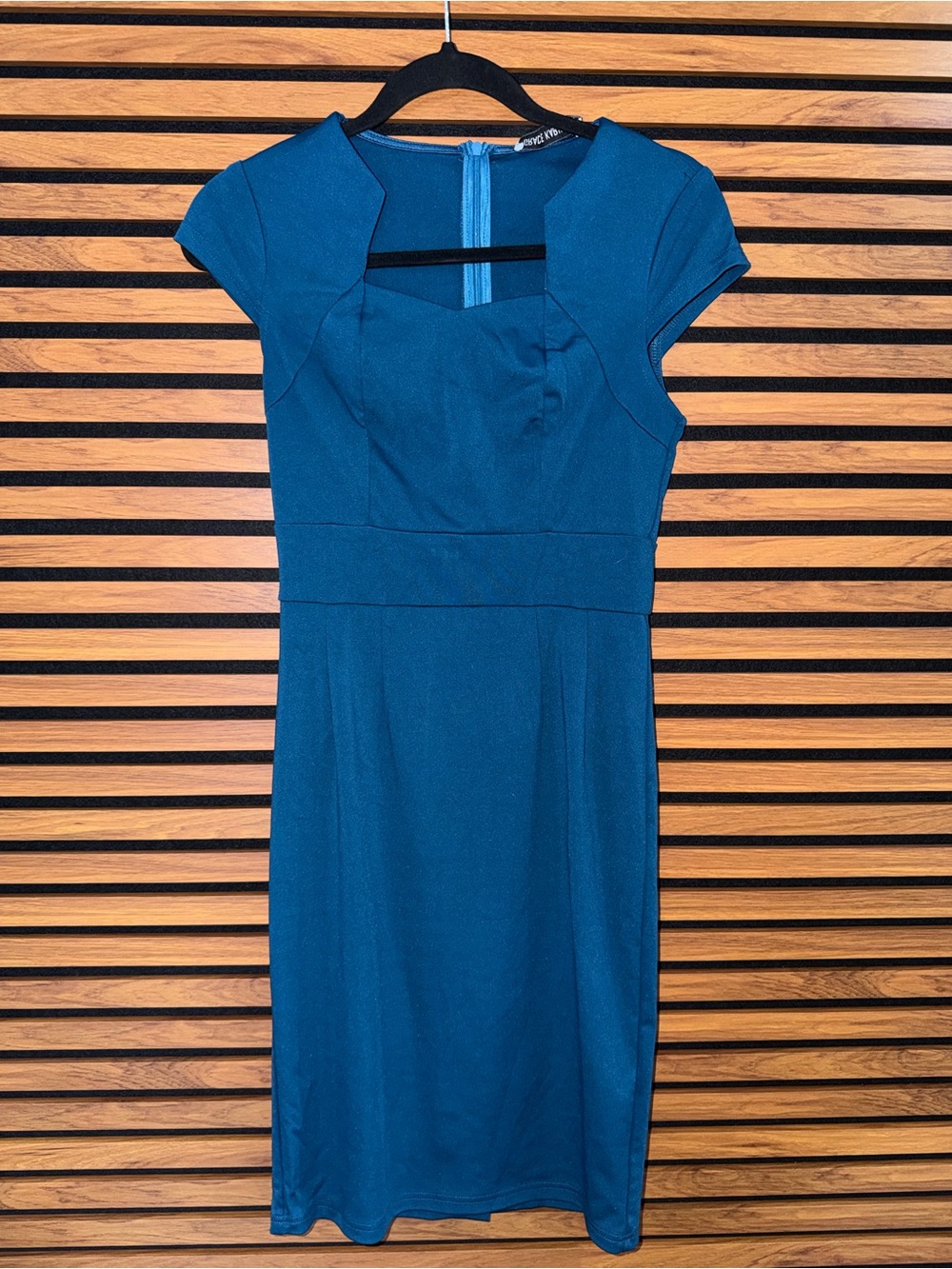 Grace Karin Teal Cap Sleeve Sheath Dress